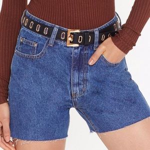 NWT Nasty Gal Raw Hem Denim Shorts